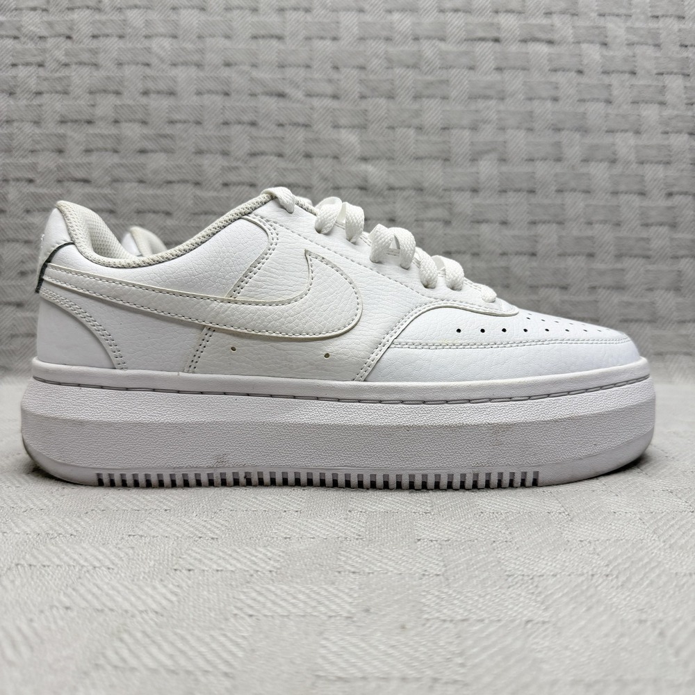 Nike Court Vision Alta Low Triple White Women's Size 9‎ DM0113-100